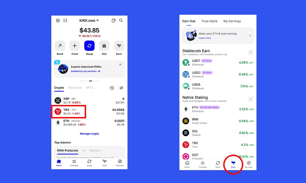 مراحل استیک کردن در تراست والت